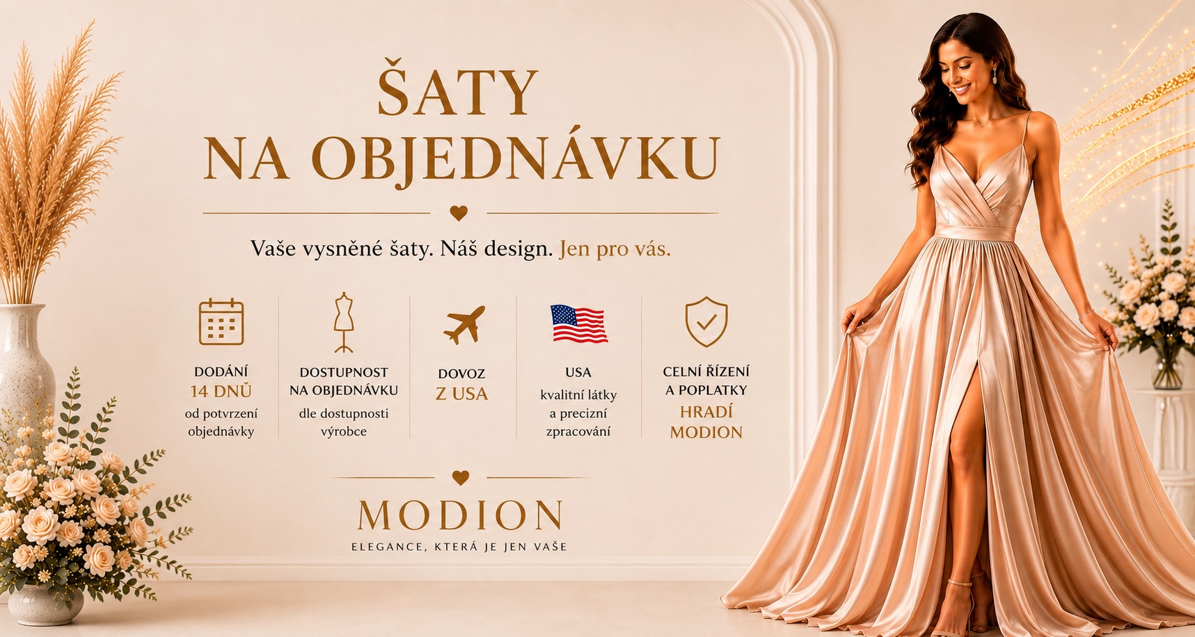 společenské šaty na objednávku Modion.cz